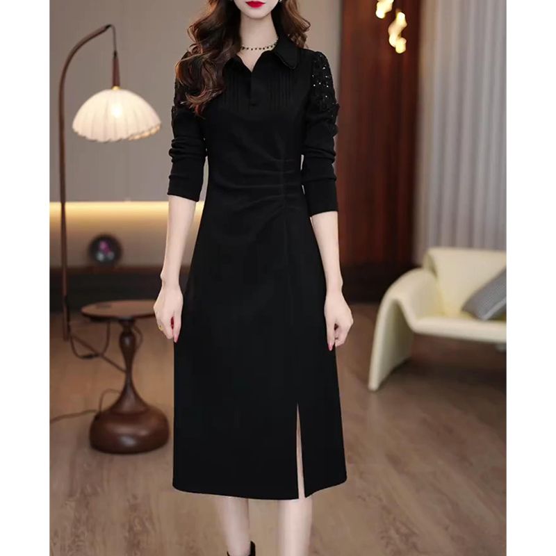 新款百搭显瘦简约时尚A字连衣裙