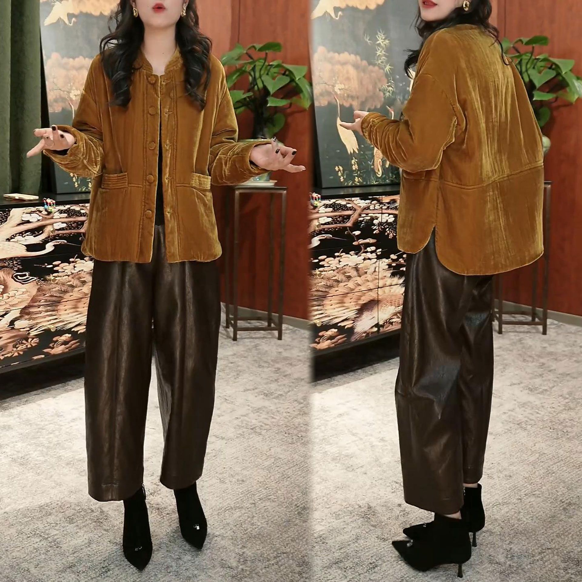 新款时髦洋气单排扣上衣潮