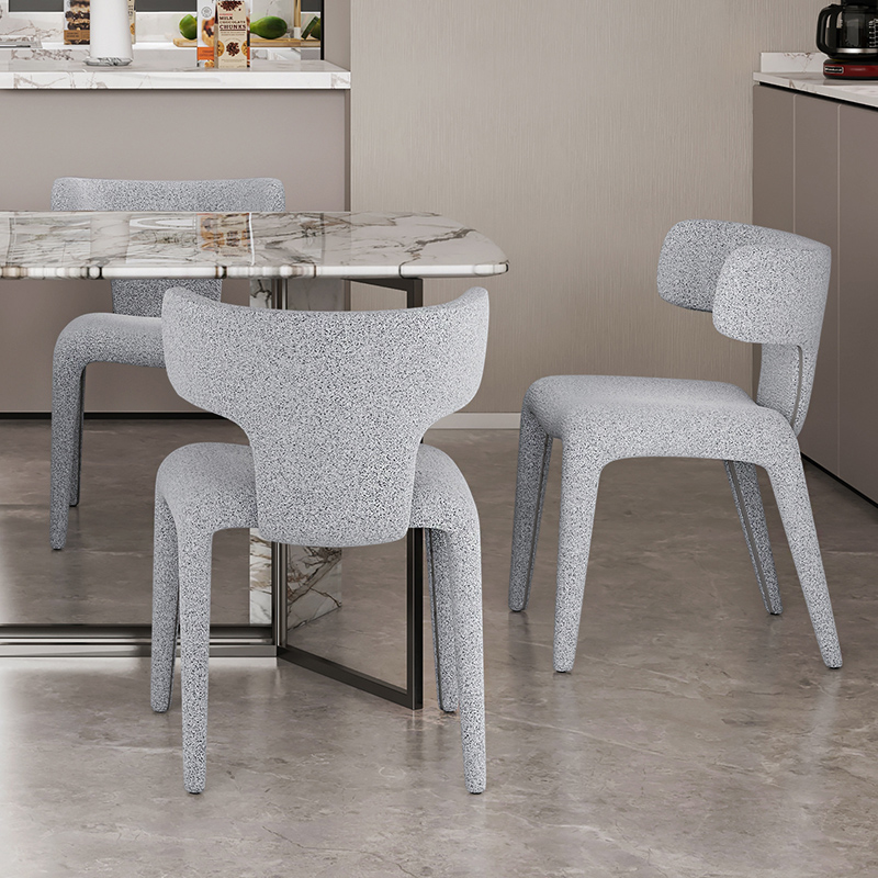 布艺扶手餐椅轻奢高级感家用厨房餐厅椅子设计师款靠背休闲椅5919