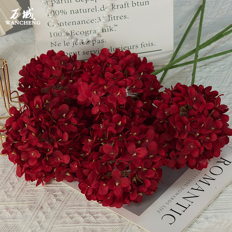 婚庆单支加密大绣球仿真花