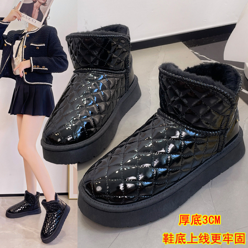 加绒保暖雪地靴女5605