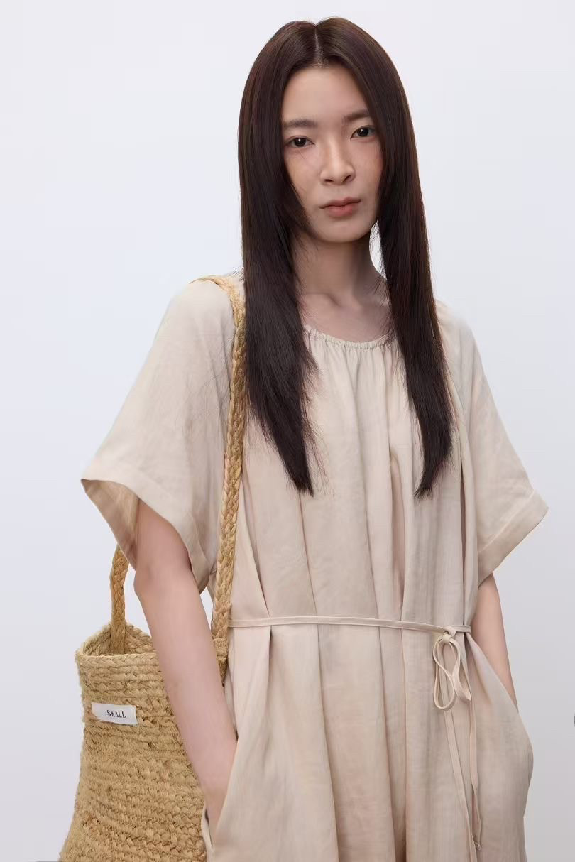EVERTRUE天丝苎麻连衣裙连衣裙