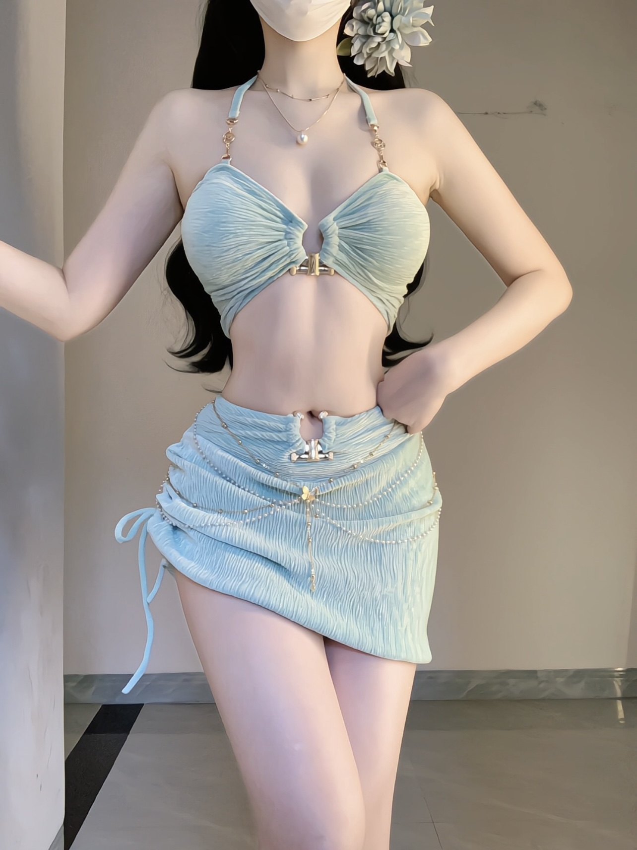 2025 New arrival Bikini Swimsuit Women Fancy Skirt Style Pure Lust Style Separates Vacation Fancy Hot Spring Vacation