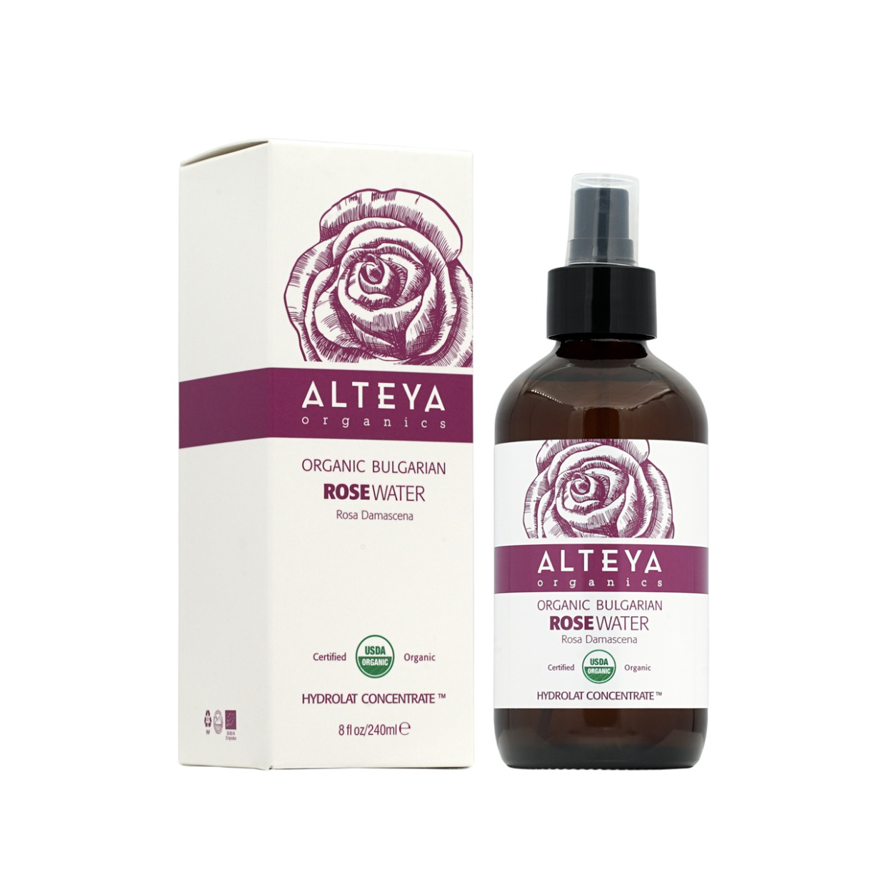 澳门代Alteya Organics大马士革玫瑰纯露补水保湿喷雾爽肤水240ml