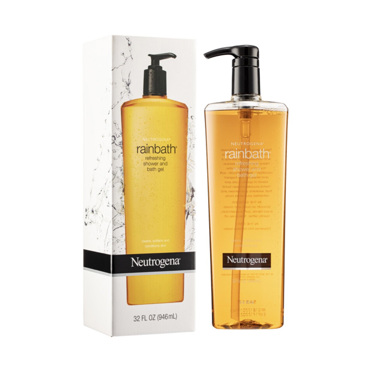 澳门代neutrogena露得清保湿沐浴露946ml木质清新香调泡沫 绿茶味