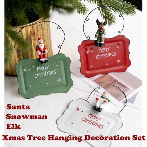 Ornaments Christmas Tree Pendant Decorations Santa Snowman