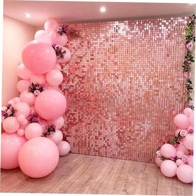 Party Background Curtain Sequin Backdrop Wedding Decor Baby