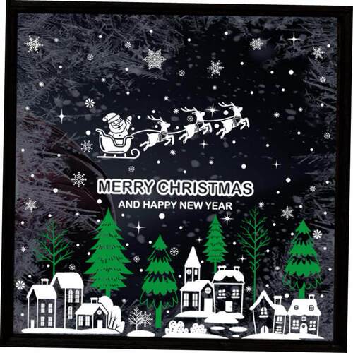 Christmas decoration Supplies Glass Window Stickers Merry Ch