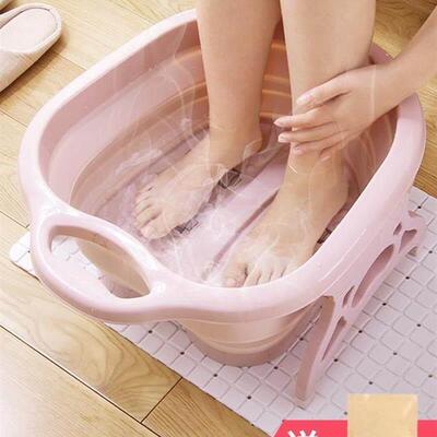 Folding bubble foot bucket dormitory bucket washing basin