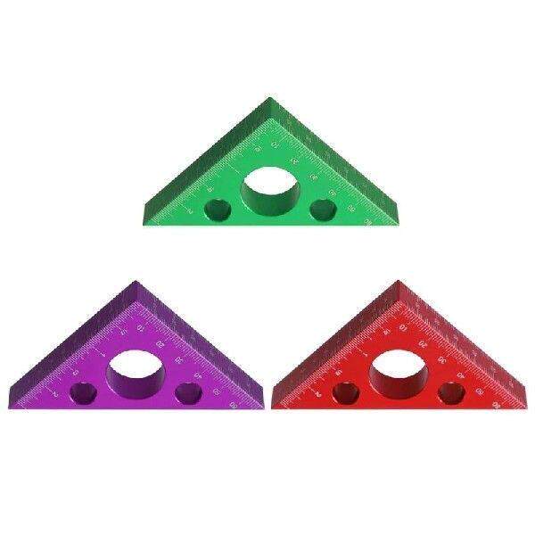 45 Degree Aluminum Alloy Ruler, Metric and Inch Scale