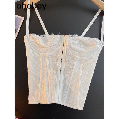 Sexy Embroidery Lace Women Camis ops Women Corset Bralette C