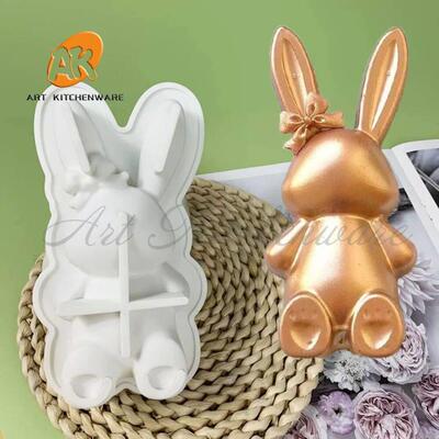 3D Easter Bunny/Rabbit Silicone Mold Fondant Cake Mold DIY C