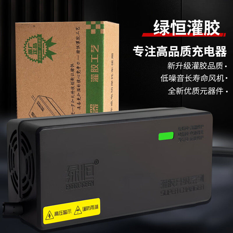 绿恒灌胶充电器自动断电石墨烯充电器4860适配爱玛雅迪铅酸电池72图片