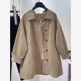 高级感灰色风衣外套女中长款 韩系休闲宽松超好看上衣 2025春秋新款