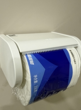 日本INAX伊奈纸巾架带搁板两联白色树脂纸卷器打孔式承重浴室挂件