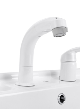 INAX 日本伊奈简约白色双孔抽拉龙头 日本同款欧芙特专用洗头神器