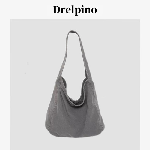 Drelpino「游尘」做旧水洗帆布手提包大容量斜挎包通勤休闲单肩包