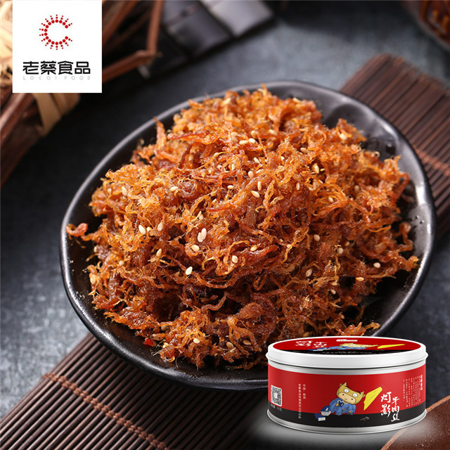 湘老蔡湖南新晃特产五香灯影牛肉丝100g罐装休闲零食熟食即食罐头