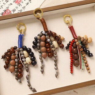 文淇同款满愿种子串包包挂件配饰天然菩提子串珠挂饰复古文艺包挂