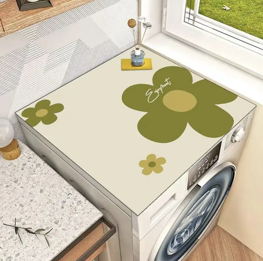 新品新款洗衣机垫防尘吸水防滑垫保护耐脏易清洁家用耐磨裁剪简约