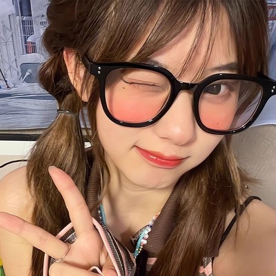 纯欲腮红眼镜女黑框素颜神器眼镜框可配近视度数墨镜圆脸拍照方脸