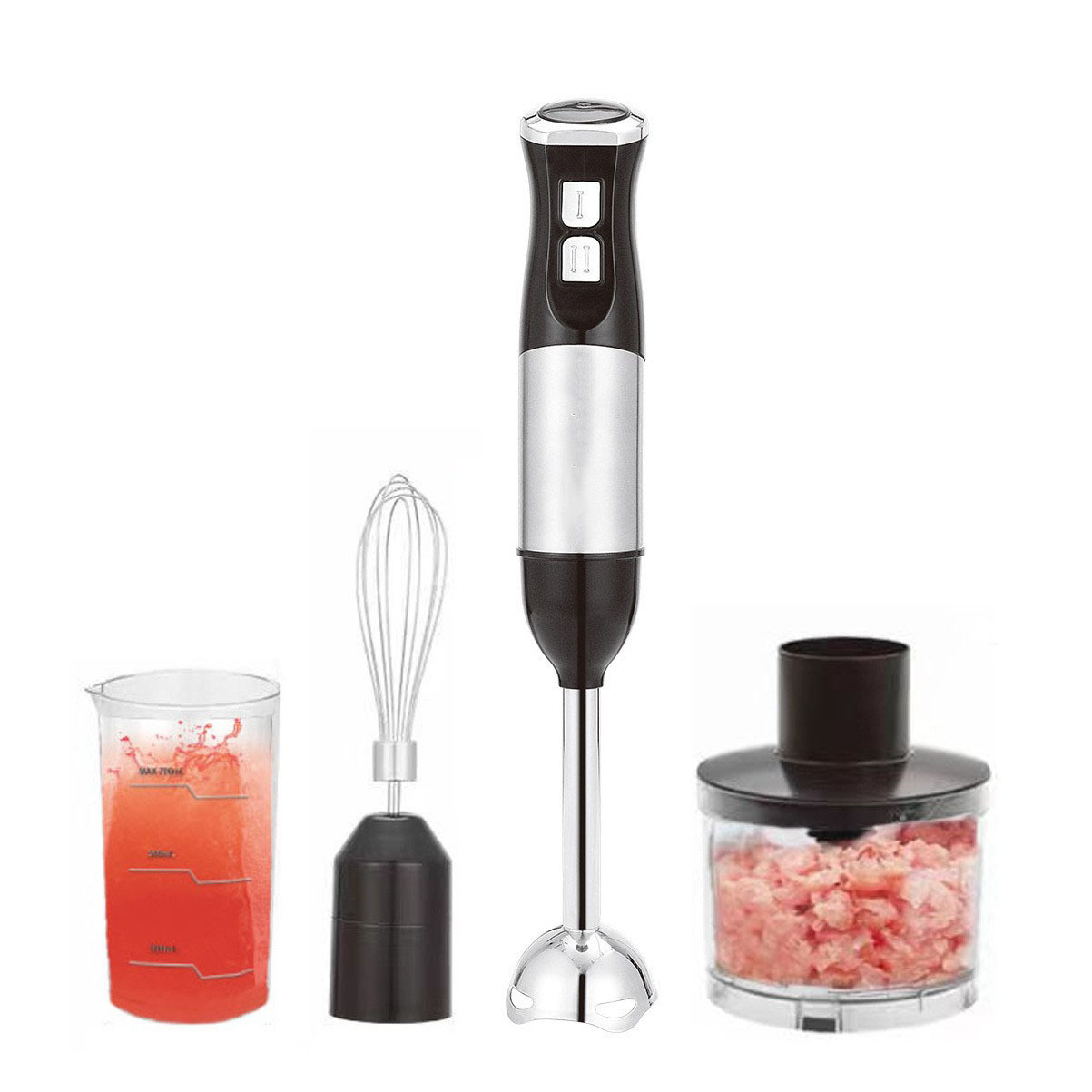 四合一厨房手持料理棒 婴儿辅食电动搅拌棒奶榨汁果汁机绞肉机