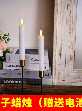 led电子蜡烛灯ins风发光仿真流泪桌面蜡烛浪漫高级烛光晚餐礼教堂