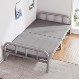 单人床家用简易床小床1米2出租房双人折叠床卧室结实加固钢架铁床