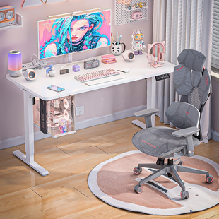 乘胜电脑桌双电机电动升降桌电竞桌办公桌书桌家用台式 书房卧室桌