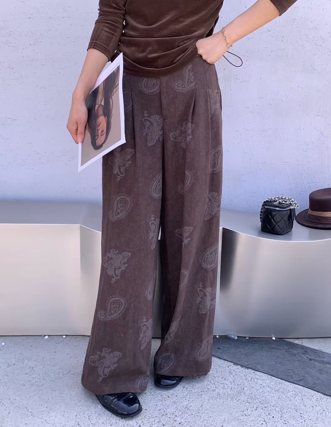 2025新款时尚百搭宽松显瘦长裤女设计感小众潮裤子潮hg
