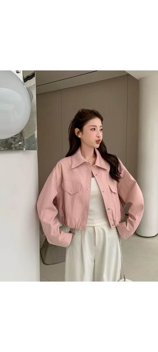2026新款时尚百搭宽松显瘦上衣女设计感欧版外套潮m