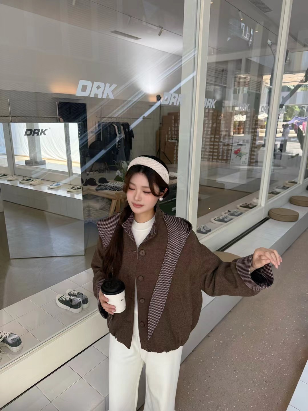 2025新款时尚百搭宽松显瘦上衣女设计感小众潮外套潮dyc