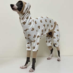 纯棉护肚四脚衣特殊犬服饰小灵缇惠比特贝灵顿梗犬衣服四季通用