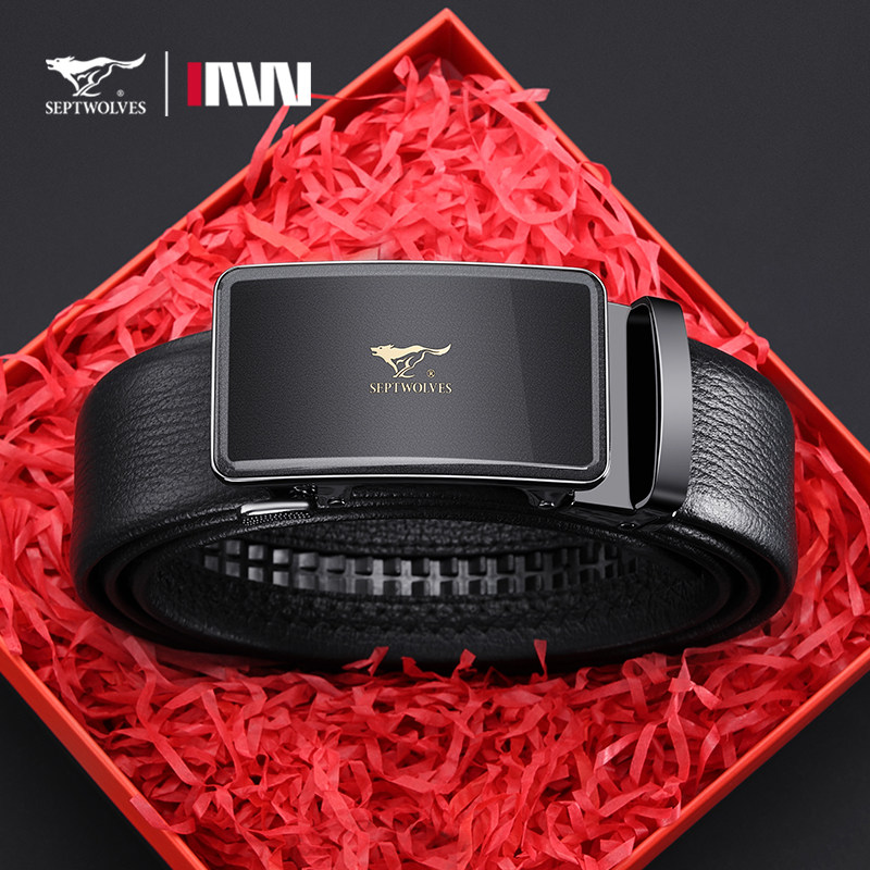 七匹狼皮带男款真皮2026新款男士正品商务高档品牌头层牛皮裤腰带