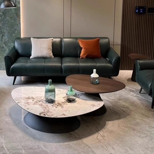 意式异形大小茶几组合客厅家用现代轻奢大户型高级感茶几桌实木款