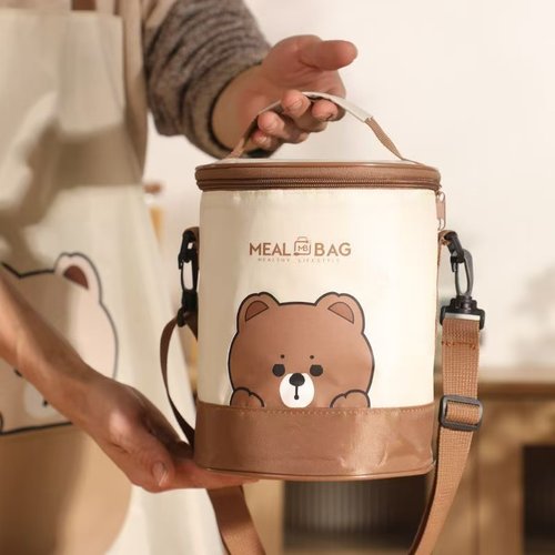 小熊背带保温袋