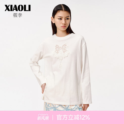 【XIAOLI筱李】白色蕾丝镂空T恤