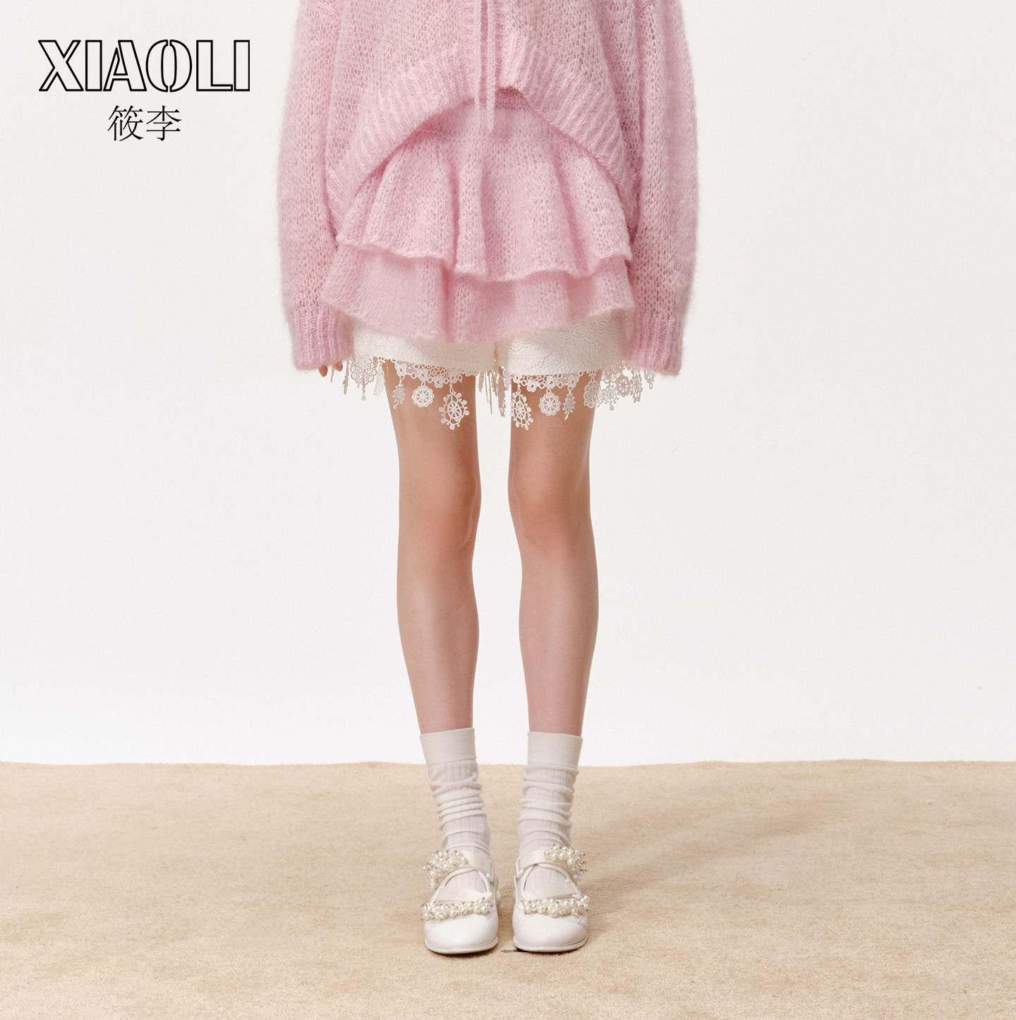 【明星同款】XIAOLI筱李灯上华尔兹原创设计马海毛针织半身裙春
