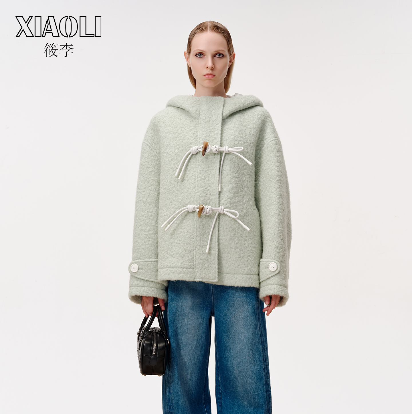 【XIAOLI筱李】绿色毛呢短外套