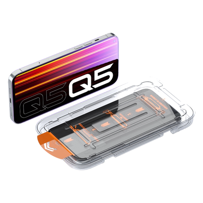 奔雀适用realmeQ5钢化膜
