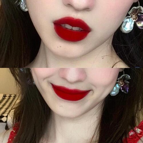 一眼惊艳快去当个法式辣妹吧！复古正红色唇釉女生正韩系口红