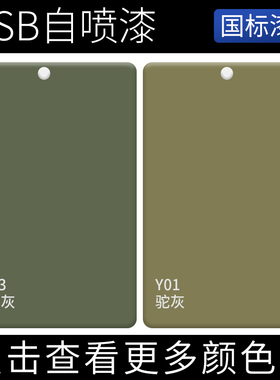 自喷漆GY03橄榄灰色GSB国标色卡Y01驼灰户外涂鸦划痕金属防锈油漆