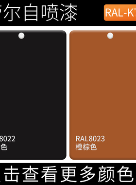 自喷漆劳尔RAL8022黑棕色ral8023橙棕色快干金属设备翻新修补喷漆