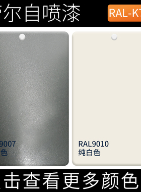 漆先生ral9007灰铝色劳尔金属自喷漆RAL9010纯白色机械设备翻新漆