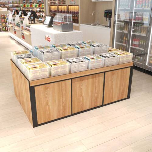 超市货架展示架散装食品柜中岛柜糖果饼干货柜散货柜散称零食货架