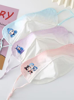 儿童防晒口罩哪吒敖丙防紫外线2到8岁夏季冰丝透气薄款可水洗面罩