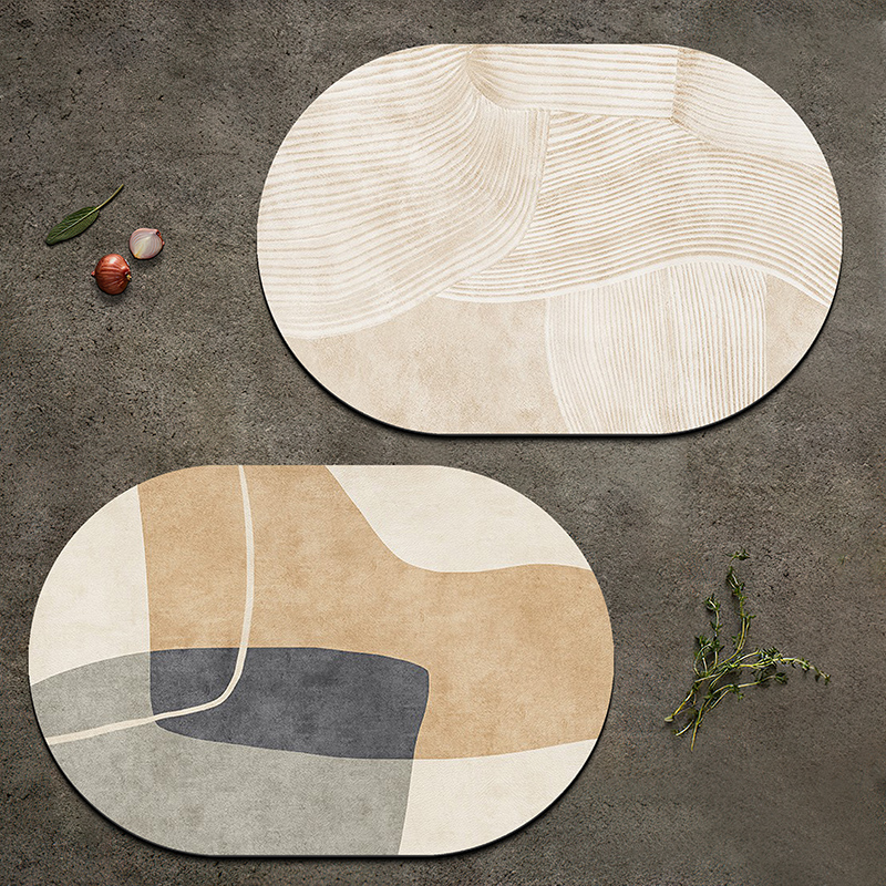 侘寂风椭圆形皮革西餐垫防水防油隔热家用碗垫pvc桌垫餐垫桌布垫