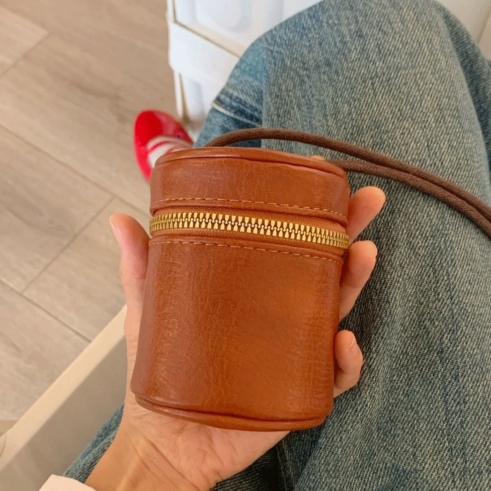 【网红爆款】文玩收纳包！小众文物复古圆桶包手串核桃斜挎单肩包