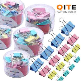 金属票据夹彩色夹子办公用品文件长尾票夹资料燕尾小夹大号凤尾夹