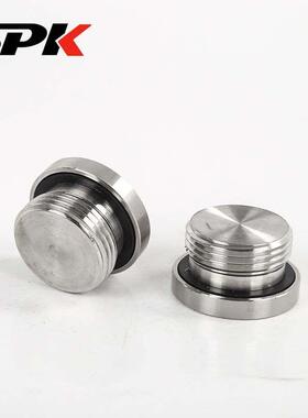 304不锈钢油堵油塞胶垫密封内六角堵头4BN 4MN